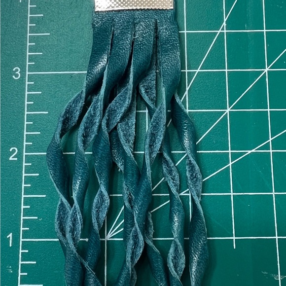 Fringe earrings, turquoise, Western boho fashion, Summer date night accessories - Picture 5 of 5